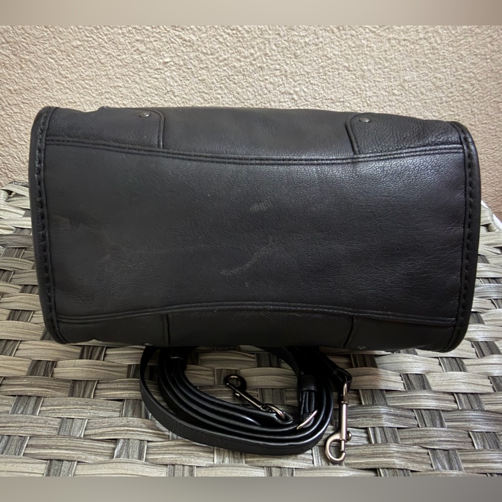 Coach Rhyder Black Leather Small Satchel Crossbody Turnlock Bag w/ Strap 33690 - Picture 9 of 16